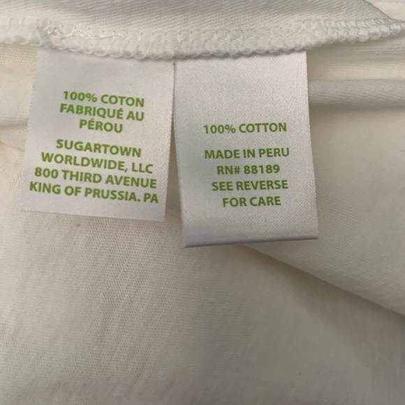 Lilly Pulitzer, cream color tank top with pleated front of shirt. - Picture 8 of 9